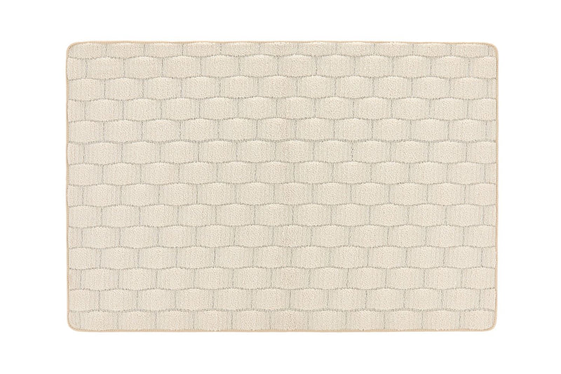 My Sculptured Collection - Textured - Basketweave- Ivory -  Washable-  Phoenox Rugs