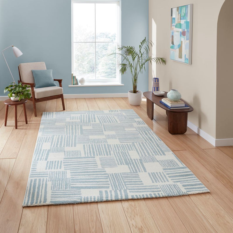 Blocks - Blue -  Catherine Lansfield - Think Rugs