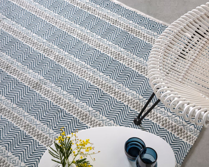 Boardwalk - Indoor / Outdoor - Blue Multi- Asiatic London