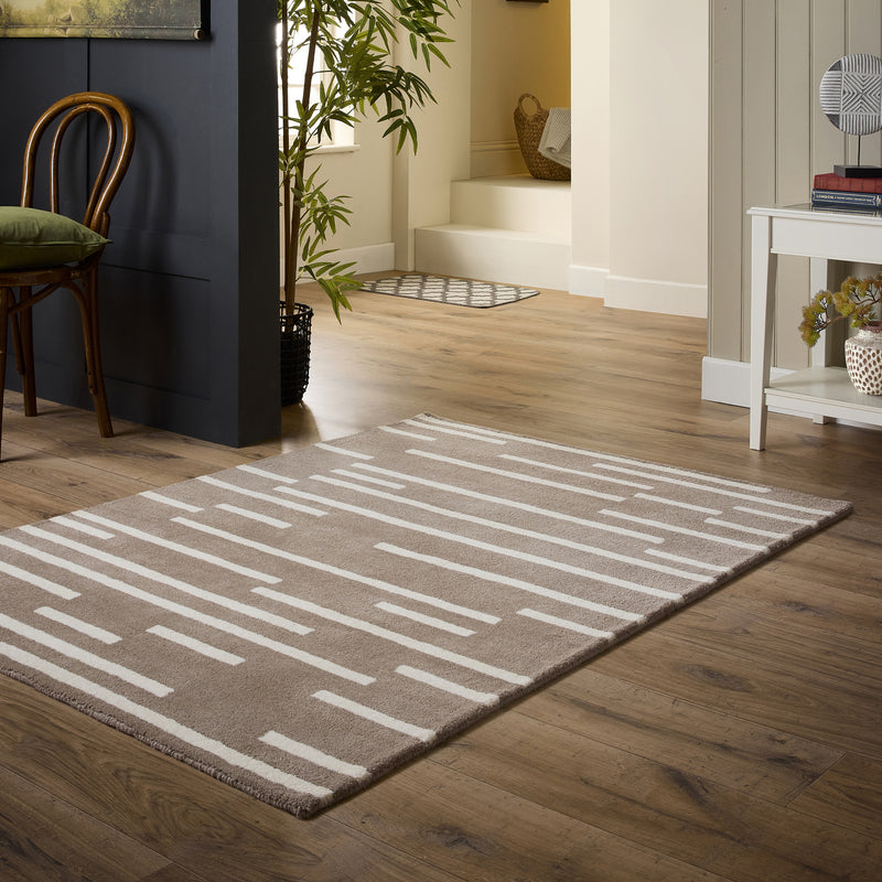 Broken Stripe - Beige / Cream -  Phoenox Rugs