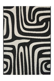 County - Flatweave - Zebra- Black-  Indoor / Outdoor - Melrose Interiors
