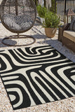 County - Flatweave - Zebra- Black-  Indoor / Outdoor - Melrose Interiors