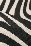 County - Flatweave - Zebra- Black-  Indoor / Outdoor - Melrose Interiors