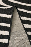 County - Flatweave - Zebra- Black-  Indoor / Outdoor - Melrose Interiors