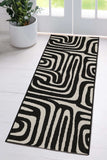 County - Flatweave - Zebra- Black-  Indoor / Outdoor - Melrose Interiors