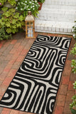 County - Flatweave - Zebra- Black-  Indoor / Outdoor - Melrose Interiors