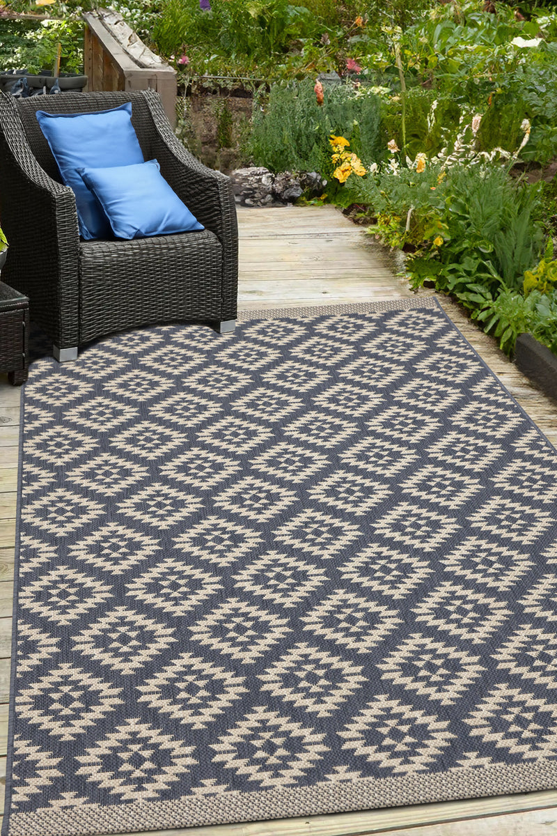 County - Flatweave - Genesis- Navy -   Indoor / Outdoor - Melrose Interiors