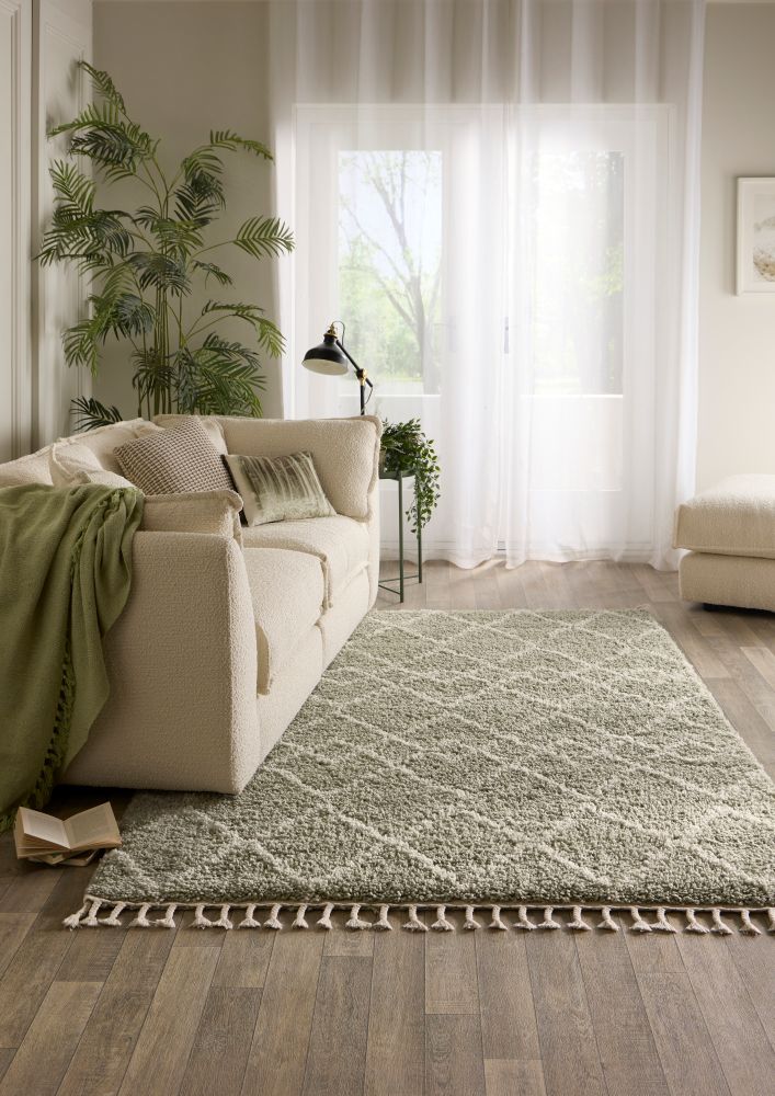 Casablanca - Eucalyptus Green - Shaggy  -  Pheonox Rugs