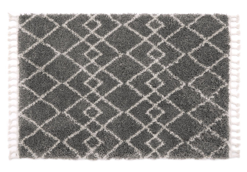 Casablanca - Grey - Shaggy  -  Pheonox Rugs