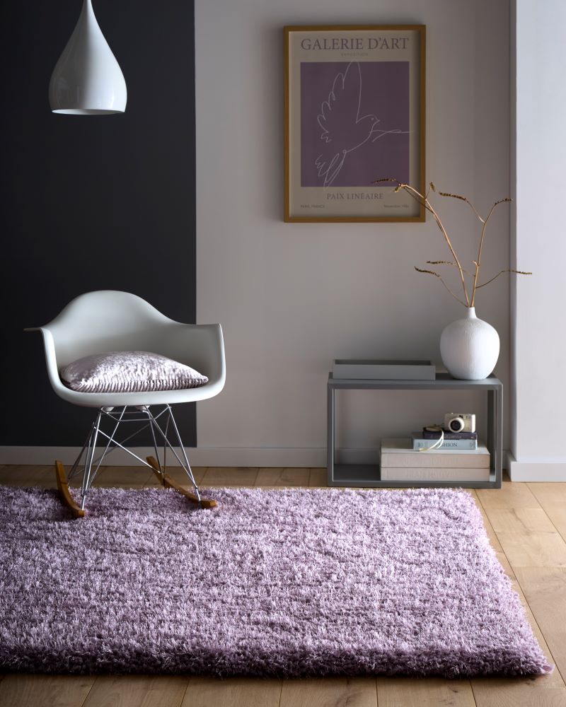 Chicago-Graphic-  Lavender - Shaggy-  Origins - Phoenox Rugs
