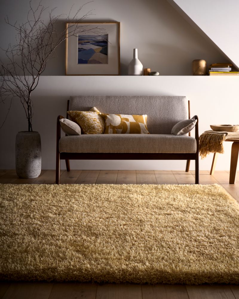 Chicago Light Neutrals -Ochre - Shaggy-  Origins - Phoenox Rugs