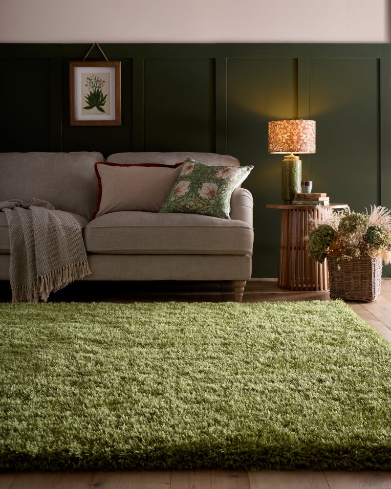 Chicago-Rich Jewels-  Olive- Shaggy-  Origins - Phoenox Rugs