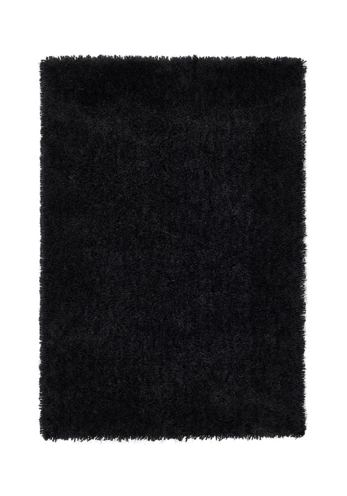 Chicago- Graphic- Black - Shaggy-  Origins - Phoenox Rugs