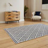 Coral Modern Geometric Blue H1058