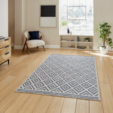 Coral Modern Geometric Blue H1058