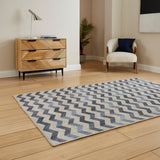 Coral Modern Geometric Blue H1059