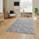 Coral Modern Geometric Blue H1059