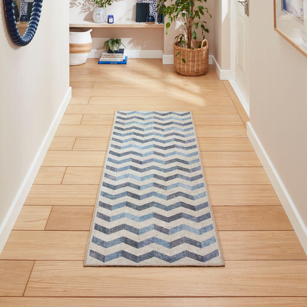 Coral Modern Geometric Blue H1059