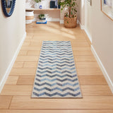 Coral Modern Geometric Blue H1059