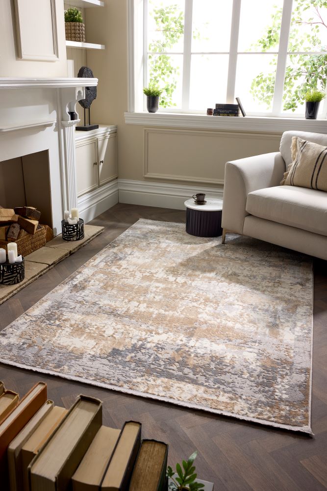 Aura- Cosimo Distressed - Blue / Grey-  Origins - Phoenox Rugs