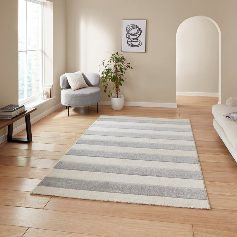 Cove Stripe - Grey -   Catherine Lansfield - Think Rugs