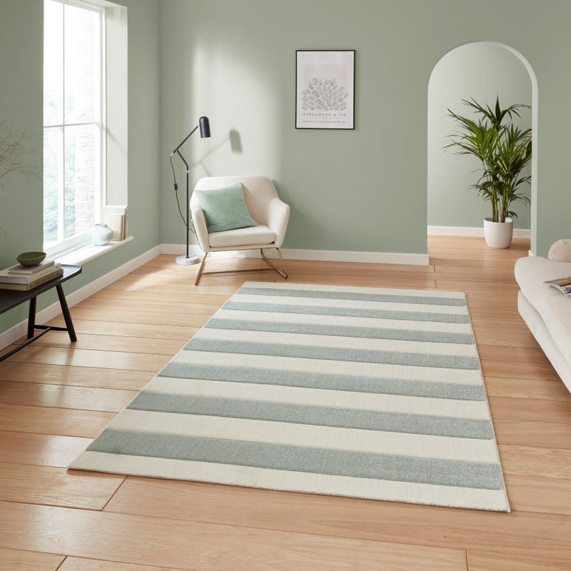 Cove Stripe - Sage Green -  Catherine Lansfield - Think Rugs