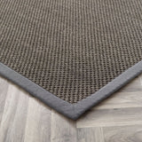 Sisal Neutrals- Dark Grey - Grey Border -  Origins-  Phoenox Rugs