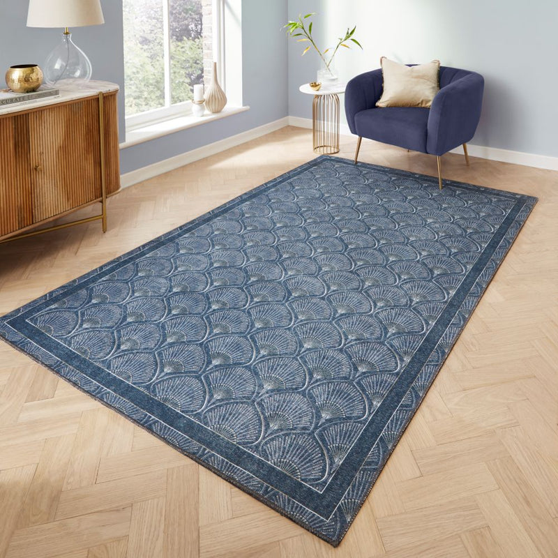 Art Deco Pearl - Navy -  Catherine Lansfield - Think Rugs