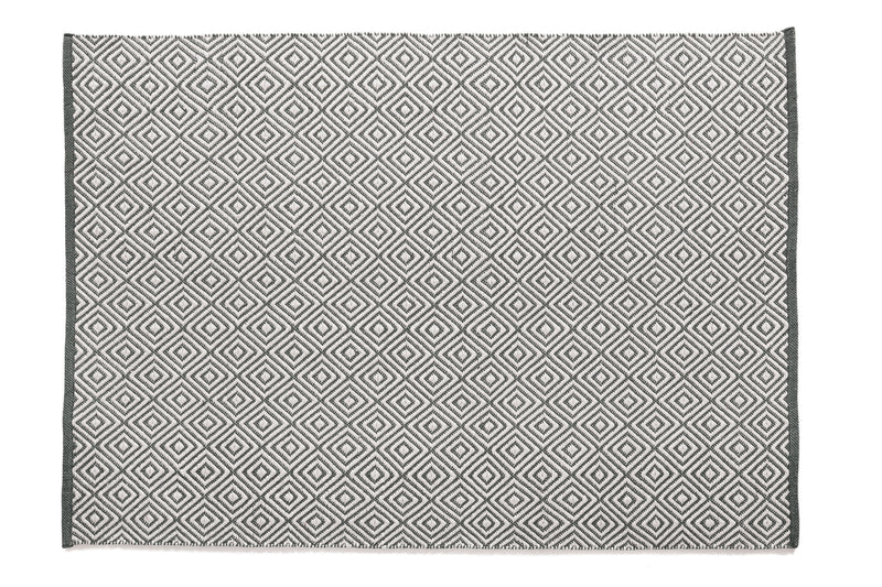 Hug Rug Woven- Diamond- Warm Grey- Washable- Phoenox Rugs