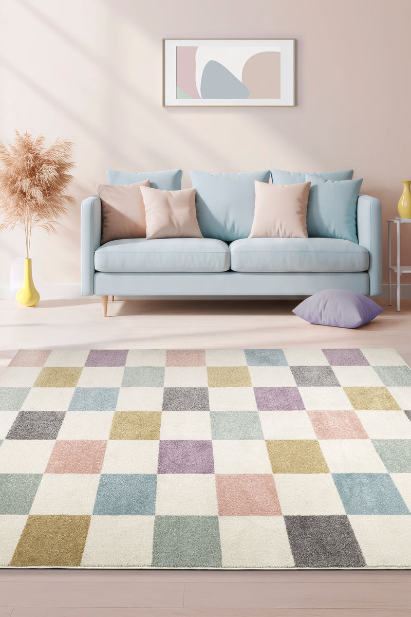 Echo-  Chequer - Pastel -   Melrose Interiors