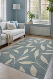 Echo- Leaf - Blue -  Melrose Interiors