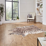 Faux Animal Print - Leopard Print - Brown / Beige