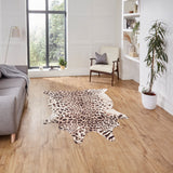 Faux Animal Print - Leopard Print - Brown / Beige