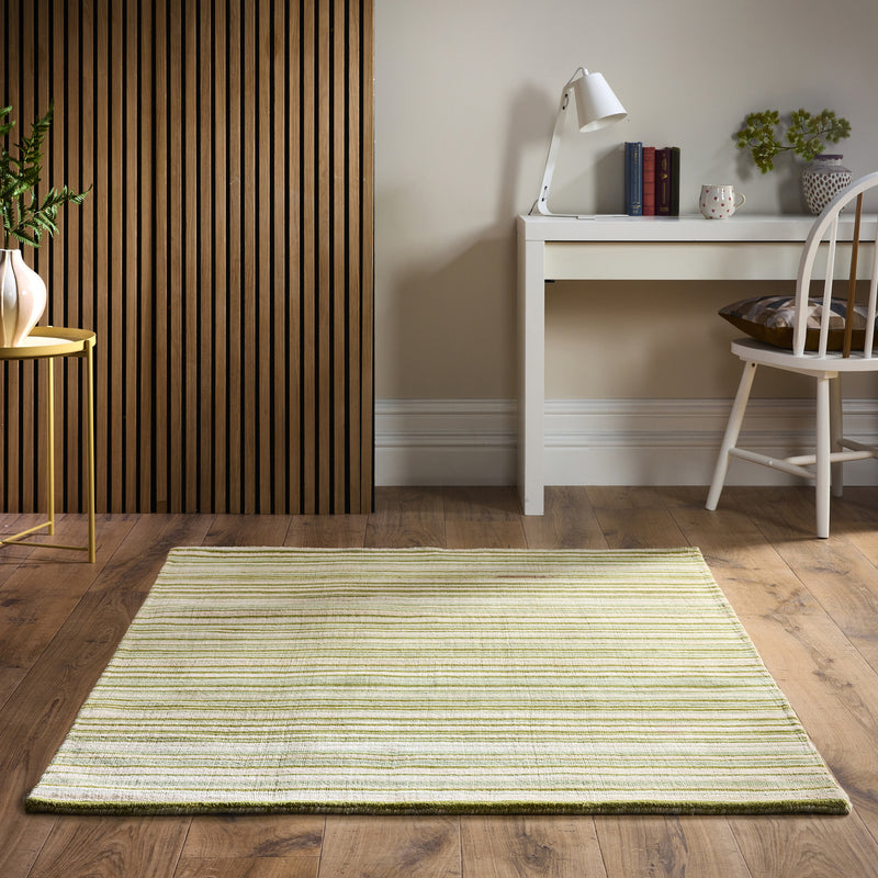 Fine Stripes - Green - Origins - Phoenox Rugs