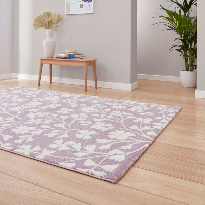 Grace Floral - Lilac  -  Catherine Lansfield - Think Rugs