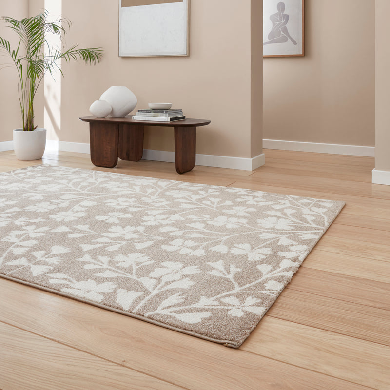 Grace Floral - Natural -  Catherine Lansfield - Think Rugs
