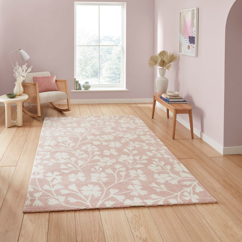 Grace Floral - Rose -  Catherine Lansfield - Think Rugs