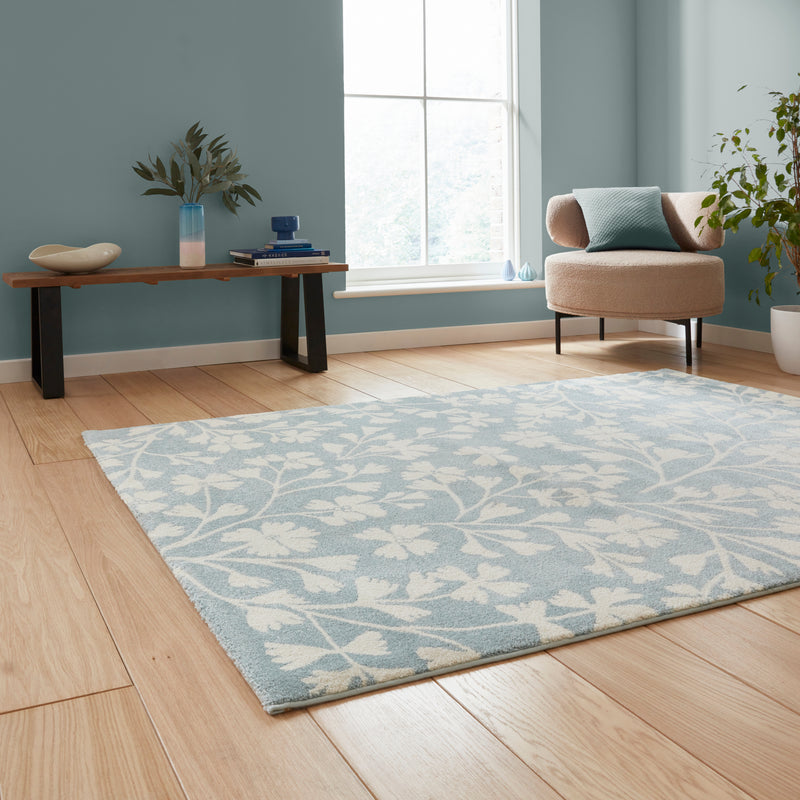 Grace Floral - Blue -  Catherine Lansfield - Think Rugs