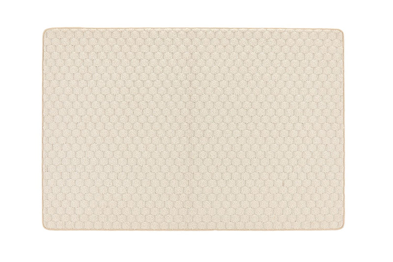 My Sculptured Collection - Textured - Honeycomb- Ivory -  Washable-  Phoenox Rug