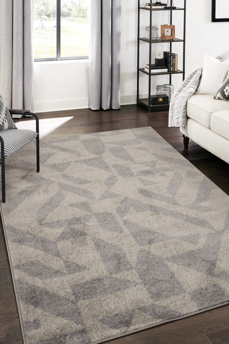 Juno- Geometric Grey - Melrose Interiors