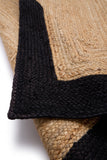Jute Border  - Black - Origins-  Phoenox Rugs