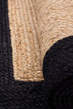 Jute Border  - Black - Origins-  Phoenox Rugs