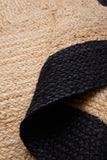 Jute Border  - Black - Origins-  Phoenox Rugs