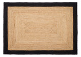 Jute Border  - Black - Origins-  Phoenox Rugs