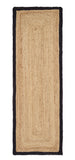 Jute Border  - Black - Origins-  Phoenox Rugs