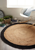 Jute Border  - Black - Origins-  Phoenox Rugs