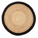 Jute Border  - Black - Origins-  Phoenox Rugs