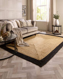 Jute Border  - Black - Origins-  Phoenox Rugs