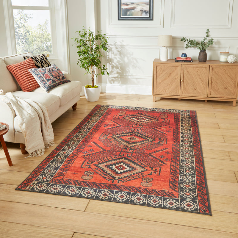 Kashmar Washable - Traditional - 2016 - Red - Think Rugs