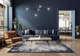 Kuza - Border - Navy-  Asiatic London